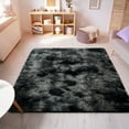 thumbnail image 1 of Soft Plush Faux Fur Area Rug 4x6 Feet, Luxury Modern Rugs Rectangular Fuzzy Carpet for Bedroom, Living room, Kids Room, Black, 1 of 5