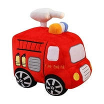 Soft Plush Fire Truck Stuffed Toy Super Cute Rescue Vehicle With Muscular Body Cool Expression 25Cm Size Ultra Soft Skin Friendly Fabric No Irritating Chemical Odor Great Gift
