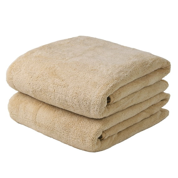 Soft Plush Fleece Bath Towels Set in 2 Packs Finest & Comfort, 60"x30" ,Solid Colors