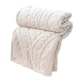 thumbnail image 1 of Soft Plush Fleece Blanket Soft Plush Fleece Blanket, Cozy Fuzzy Throw Blanket Couch, Multifunctional Flannel Nap Blanket, Bed Sofa Cover, Washable Lightweight Polyester Throw, White, 1 of 7