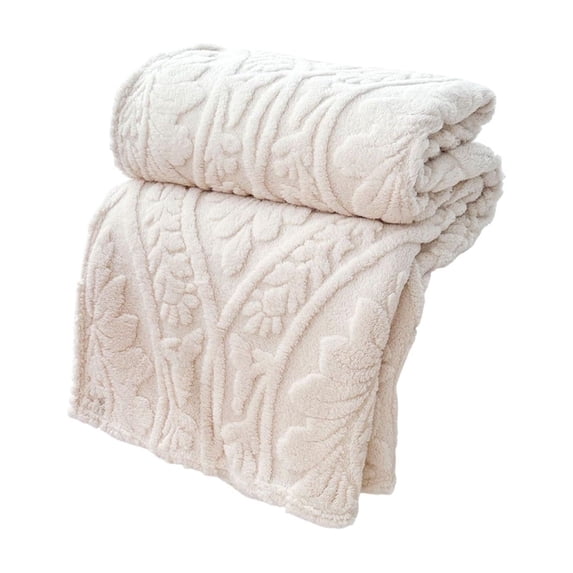 Soft Plush Fleece Blanket Soft Plush Fleece Blanket, Cozy Fuzzy Throw Blanket Couch, Multifunctional Flannel Nap Blanket, Bed Sofa Cover, Washable Lightweight Polyester Throw, White