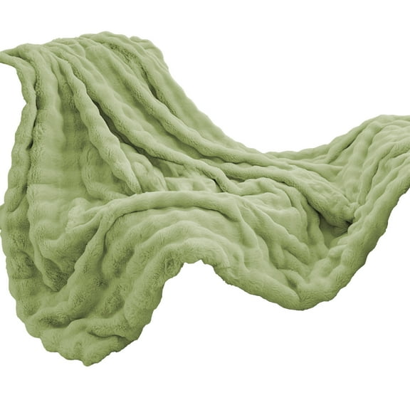Soft Plush Fleece Throw Blanket For Couch 59X39 Inches Green Solid Color Cozy Warm Lightweight Nylon Spandex Microfiber Polyester Fabric Blanket For Living Room Bedroom Decor Throw Blanket