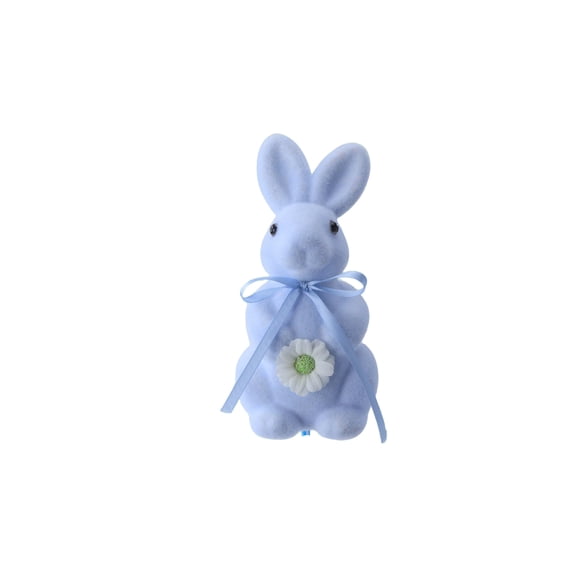 Soft Plush Flocking Easter Bunny Ornament For Easter Decor, Toys And Festive Decor Perfect For Kids' Play And Easter Festivities, Ideal As Children's Gift Or Home Decoration To