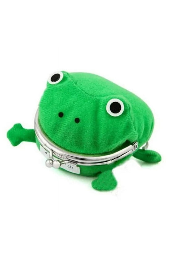 Soft Plush Green Frog Coin Bags Plush Toys Change Money Purse for Kids Gifts Keys Earphone Organizer Storage Bags Frog Wallet