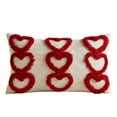 thumbnail image 1 of Soft Plush LOVE Embroidery Heart Cushion Covers Multiple Heart Patterns Perfect for Valentine’s Day Decor Pillow Cases(Pillow Insert Not Included), 1 of 5