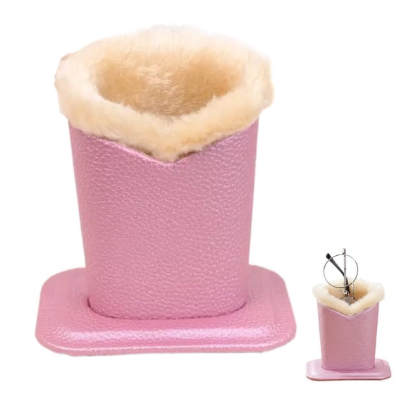 Soft Plush Lined Eyeglasses Holder Stand Ideal for Home Office Use Protects Glasses from Scratches and Serves as a Storage Organizer