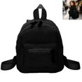 thumbnail image 1 of Soft Plush Mini Backpack, Lightweight Small Casual Daypack with Zipper Compartments, Fashion Compact Shoulder Bag for Shopping Walking Short Trips, 1 of 4