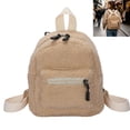 thumbnail image 1 of Soft Plush Mini Backpack, Lightweight Small Casual Daypack with Zipper Compartments, Fashion Compact Shoulder Bag for Shopping Walking Short Trips, 1 of 4