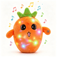 thumbnail image 1 of Soft Plush Musical Sensory Toy, Interactive Plush Toy with Sounds, Skin Touch Activated Sound Doll, Dual Mode Educational Toy, Fruit Themed Gift for Baby Kids Boys Girls All Ages(Orange Carrots), 1 of 6