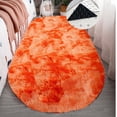 thumbnail image 1 of Soft Plush Orange Area Rugs Oval 24" x 63" Modern Decor Fuzzy Rug Carpet for Bedroom Living Room Kids Room Nursery Floor Mat, 1 of 6