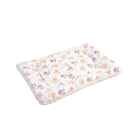 Soft Plush Pet Bed Mat for Dogs & Cats | Reversible Fluffy Paw Print Pet Pad | Washable Cozy Sleeping Blanket for Small Medium Pets | Non-Slip Comfortable Pet Cushion for Crate,Kennel & Sofa