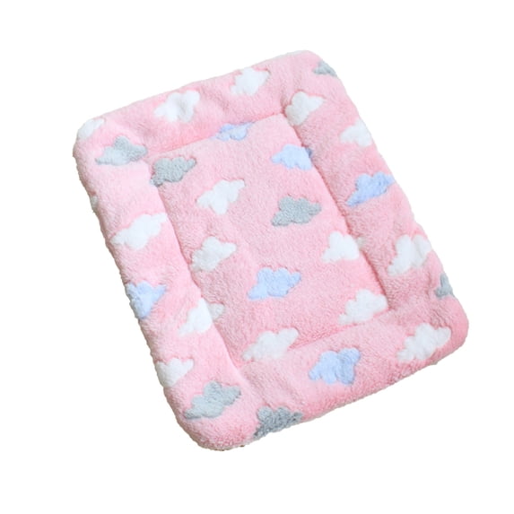 Soft Plush Pet Bed Mat for Dogs & Cats | Reversible Fluffy Paw Print Pet Pad | Washable Cozy Sleeping Blanket for Small Medium Pets | Non-Slip Comfortable Pet Cushion for Crate,Kennel & Sofa