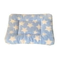 thumbnail image 1 of Soft Plush Pet Bed for Small Dogs & Cats - Cozy Calming Dog Mat with Star Pattern,Washable Fluffy Puppy Cushion,Non-Slip Pet Sleeping Pad for Kennel Crate & Sofa,Comfortable Pet Blanket, 1 of 2
