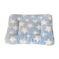 thumbnail image 1 of Soft Plush Pet Bed for Small Dogs & Cats - Cozy Calming Dog Mat with Star Pattern,Washable Fluffy Puppy Cushion,Non-Slip Pet Sleeping Pad for Kennel Crate & Sofa,Comfortable Pet Blanket, 1 of 5