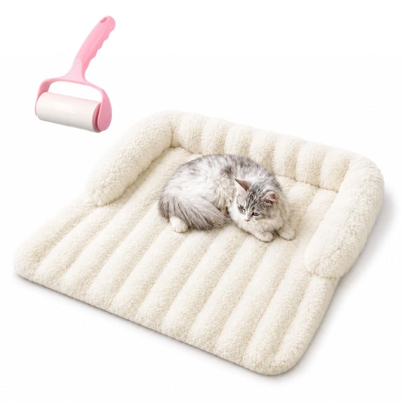 Soft Plush Pet Mat for Cats & Small Dogs, Cozy Sofa Pet Cushion, Soft Non‑Slip Pad for Furniture Protection