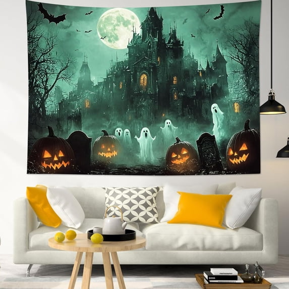 Soft Plush Photo Blanket Horror Halloween Tapestry Wall Hanging For ...