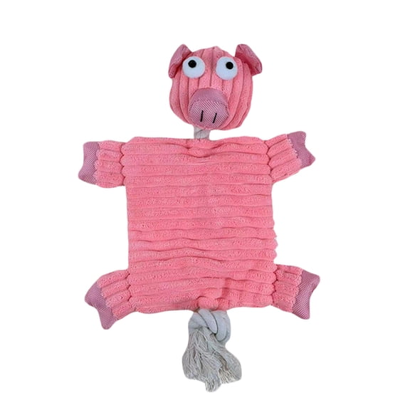 Soft Plush Pig Toy for Dogs Interactive Squeaky Chew Toy with Friendly Design, Fluffy Fabric & Engaging Sound for Puppies and Adult Dogs, Indoor Play and Training