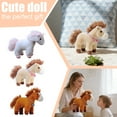 thumbnail image 1 of Soft Plush Pony, 9.84inch Stuffed Horse Toy with Bell Collar & Fluffy Mane, Standing Plushie Animal Doll for Boys & Girls Birthdays and Nursery Decor, 1 of 8