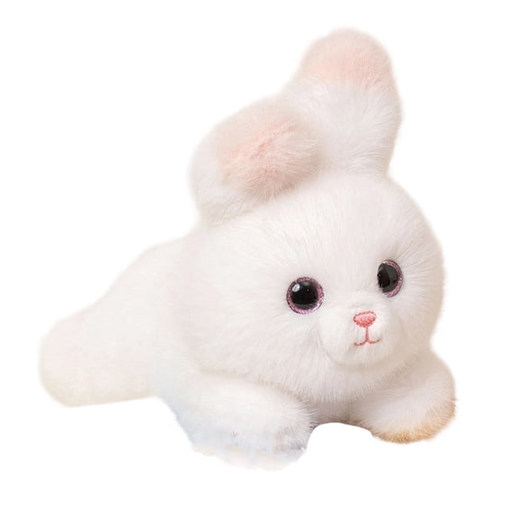 Soft Plush Rabbit Stuffed Animal, Adorable Bunny Doll for Bedroom Decoration, Fluffy Long Ear Rabbit Plushie, Fuzzy Animal Toy for Holiday Gifting, 11.8in