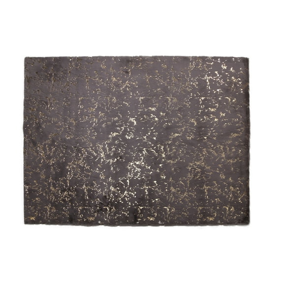 Noble House Soft Plush Rug , 5'x7'6" , Grey-Gold-Color:grey-gold,Material:faux rabbit fur