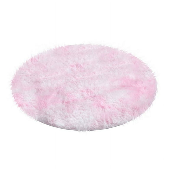 Soft Plush Rugs Fluffy Shaggy Round Area Rug Tie Dye Carpet Colorful Rug Anti-skid Floor Mat Decor for Living Room Bedroom Playing Room