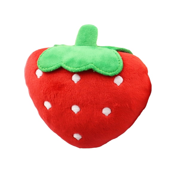 Soft Plush Squeaky Dog Toy for Teething, Long-Lasting PP Cotton Stuffed Interactive Pet Toy for Daily Exercise, Red