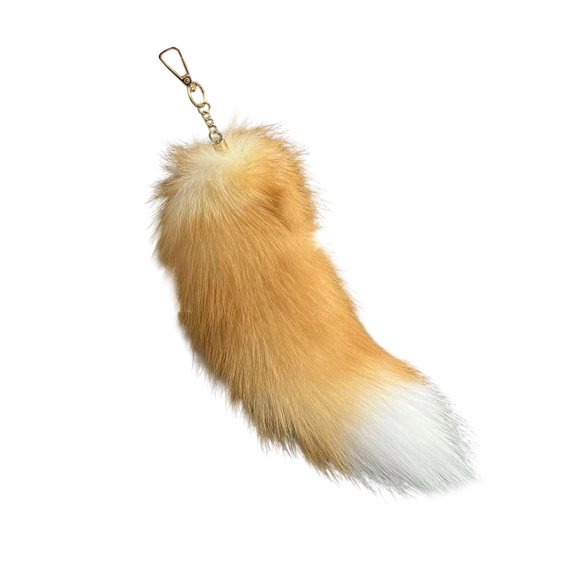 Soft Plush Tail Keychain Tail Ornament Charm Decorative Key Holder for Women Girls