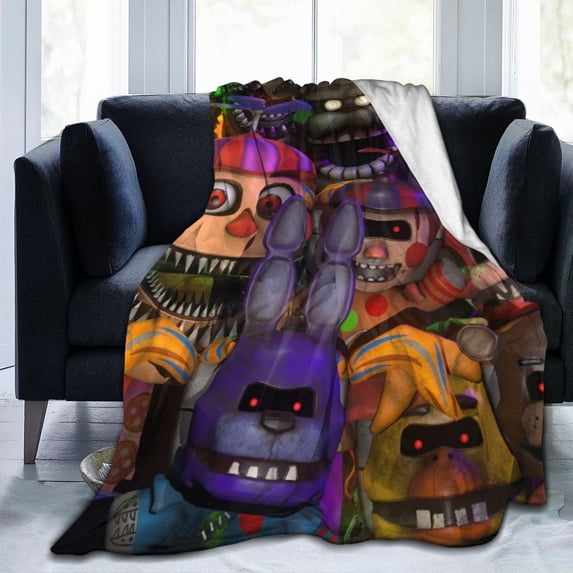 Soft Plush Throw Blanket Five Nights At Freddy's Fleece Blankets for Sofa Bed Travel 50"x40"