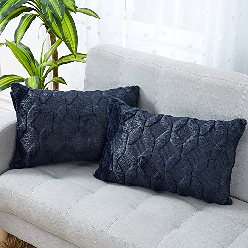 Soft Plush Velvet Throw Pillow Cover Short Wool Cushion Covers for