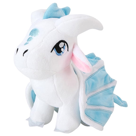 Soft Plush Wings Dragon Stuffed Animals Toy Pillow 12" Pterosaur Flying White Dragon Plushie Toys Best Birthday Christmas Anniversary Fiesta Party Festival Gifts for Adults Kids Baby Boys Toys A101