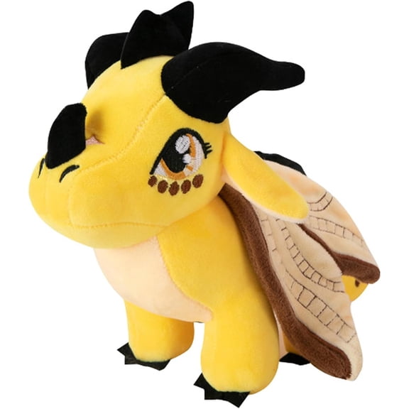 Soft Plush Wings Dragon Stuffed Animals Toy Pillow Doll, 12" Pterosaur Flying Yellow Dragon Plushie Toys Best Birthday Christmas Anniversary Fiesta Party Festival Gifts for Adults Kids Baby Boys Toys