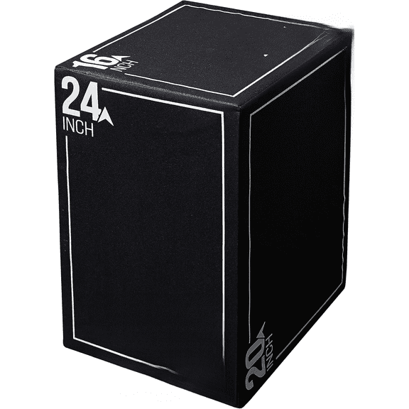 Soft Plyo Box | 3-in-1 Foam Jump Box | 3 Size Options 16", 20", 24" | Plyometric Training Platform | Home Gym Equipment | Non-Slip Step Block | Adjustable Workout Box | CrossFit Jump Tool