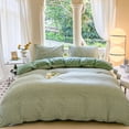 thumbnail image 1 of 4 Piece Bed Sheet Set, Soft Breathable Polyester Bedding with Fitted Sheet Flat Sheet 2 Pillowcases, Wrinkle Resistant Machine Washable Bed Sheets for Home Dorm, 1 of 6