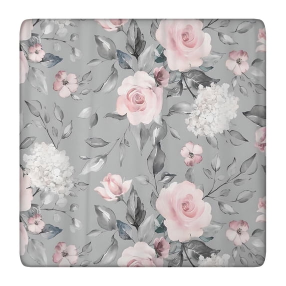 Soft Polyester Floral Square Tablecloth with Elastic Edge, Premium Polyester with Water-Repellent Coating Perfect for 36x36 Inch Tables, Lightweight and Wrinkle-Resistant