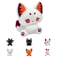 thumbnail image 1 of Soft Polyester Gothic Plush Toys, Dark Fantasy Bunny Fox Cat Demon Creature Stuffed Animals, Cute Sitting Plushies, Halloween Decorations Indoor, Collectible for Bedroom Decor & Holiday Gift Giving-C, 1 of 5
