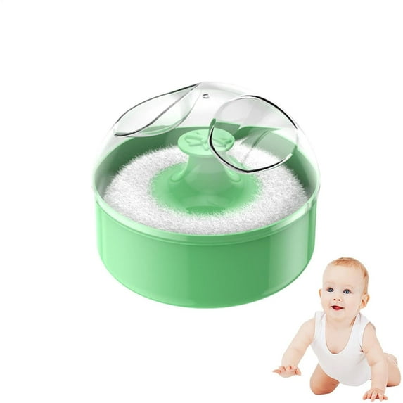 Soft Powder Puff Applicator Box for Face and Body Comfortable Dry Powder Dispenser Case for Even Application Gentle Makeup Tool for Infants and Adults Best Value Finds & Budget-Friendly Offers