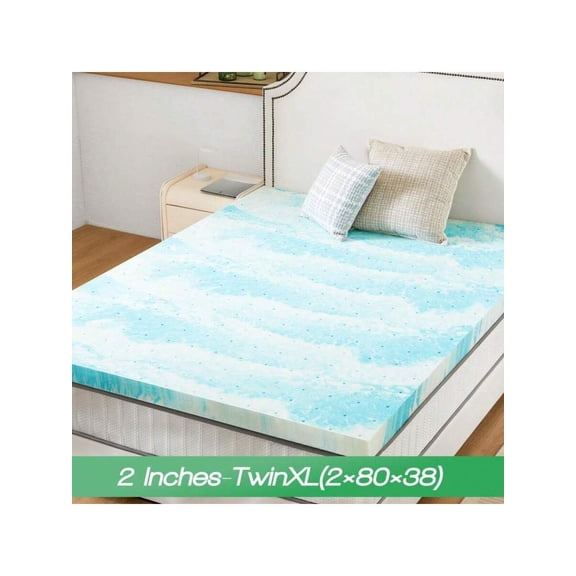 Soft Pressure-Relieving Memory Foam Topper - Breathable Comfortable Supportive Mattress Pad, Bedroom Bed Sleep Enhancer