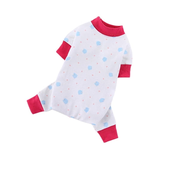 Soft Pure Cotton Dog Pajamas Dog Clothes Pet Jumpsuit Puppy Pet Dog Daily Party Wear,S