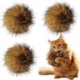 thumbnail image 1 of Soft Rabbit Fur Catnip Balls, Fluffy Faux Fur Cat Toys for Indoor Play, Washable & Fun to Chase for Exercise and Bonding (3pcs), 1 of 7
