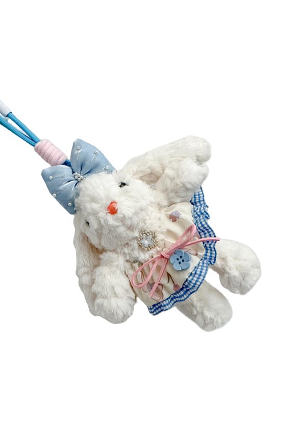 Soft Rabbits Plushie Ornament Plush Rabbits Bag Accessory with Crossbody Clip Lovely Designs for Boys and Girls