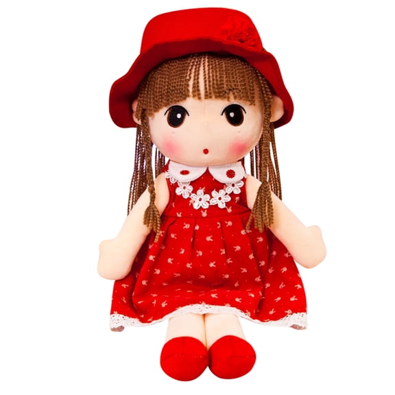 Soft Rag Doll for Girls, 17.7 Inch Baby Girl Rag Doll Plush Toy for Toddler Girls 3 Years and Up Cute Princess Doll Ragdoll Toy Children's Room Decoration