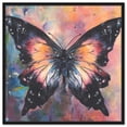thumbnail image 1 of Soft Rainbow Butterfly Canvas Butterfly Art Prints by Art Remedy, Black Frame, 16" x 16", 1 of 7