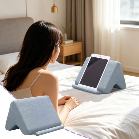 Soft Reading Pillow With Multi Angle Tablet Holder, Portable Phone Stand Cushion For Sofa Bed Office Travel And Leisure Activities