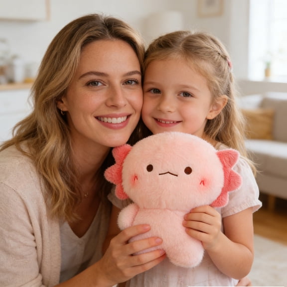 Soft Realistic Axolotl Plush Gift, Stuffed Anxiety Relief Doll, Sleep Aid Companion Plush, Cute Sea Creature Plush, Huggable Sensory Gift for Stress Relief & Bedroom Sleeping Comfort, B