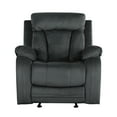 thumbnail image 1 of Soft Reclining Microfiber Function, Lumbar Care, Gray, Stainless Steel Base Cozy Chair, Support Included,, 1 of 6