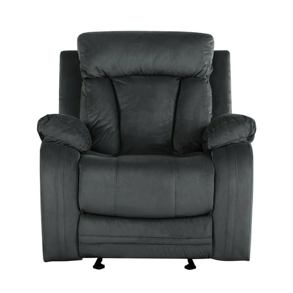 Soft Reclining Microfiber Function, Lumbar Care, Gray, Stainless Steel Base Cozy Chair, Support Included,