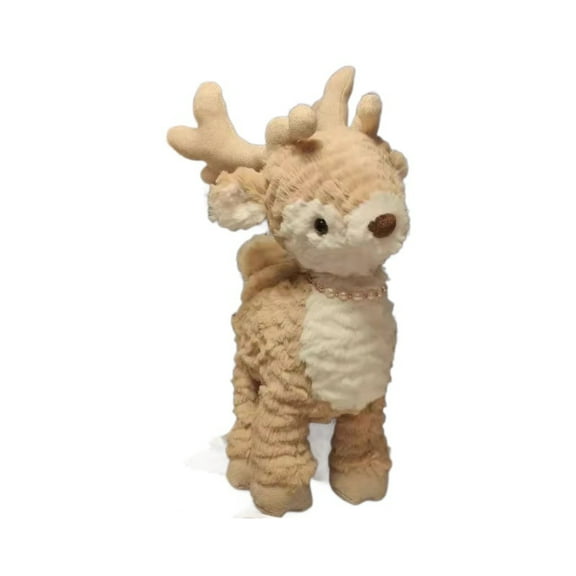Soft Reindeer Plush Toy, Cute Stuffed Animal Doll, Adorable Elk Plushie for Baby Kids, Fluffy Cuddly Hugging Toy, Cozy Sleep Companion, Christmas Birthday Gift for Girls Boys
