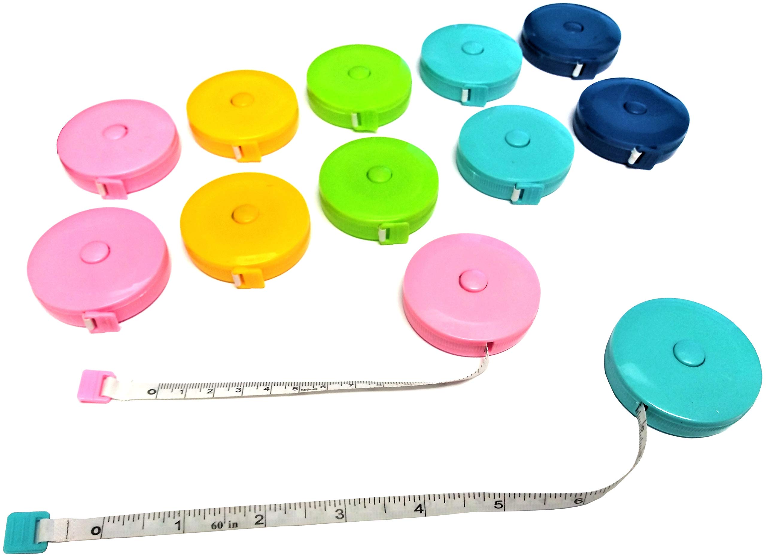 Soft Retractable Sewing Tape Measure 12 Pack 60 Inch Mini Fabric