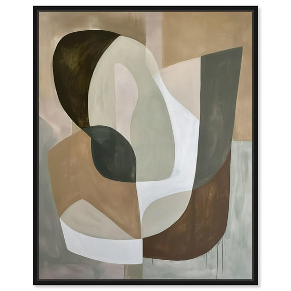 Soft Reverberations II Canvas Midcentury Abstracts by Art Remedy, Black Frame, 16 x 20