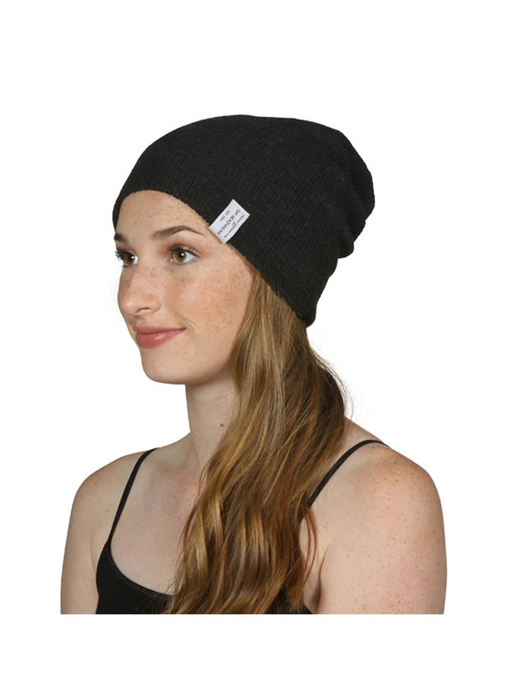 Soft Ribbed Slouchy Beanie -Radiant Orchid - Walmart.com